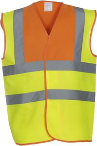 Yoko YHVW100 - Hi-Vis Waistcoat Hi Vis Orange / Hi Vis Yellow