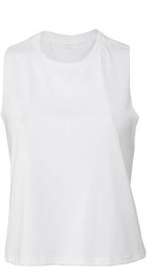 Bella+Canvas BE6682 - Ladies' Racerback Cropped Tank Solid White Blend