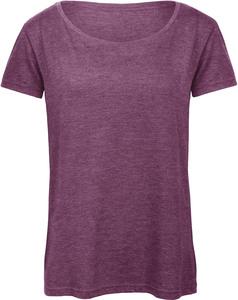 B&C CGTW056 - Ladies' TriBlend crew neck T-shirt Heather Purple