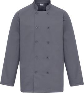Premier PR657 - Long Sleeve Chef's Jacket Steel