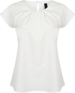 Henbury H597 - Ladies' pleat front blouse White