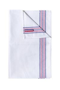 Kariban K139 - Striped tea towel - "Origine France Garantie" White