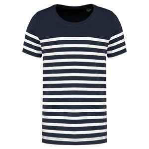 Kariban K3035 - Kids' Organic crew neck sailor T-shirt Navy / White Stripes