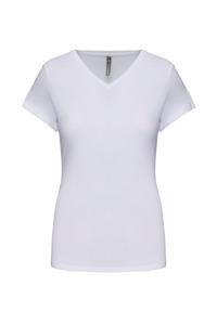 Kariban K3015 - Ladies' V-neck short-sleeved t-shirt White