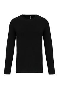 Kariban K3016 - Men's long-sleeved Crew neck t-shirt Black