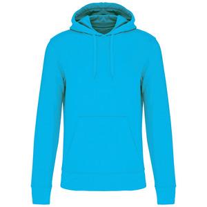 Kariban K4027 - Men's eco-friendly hooded sweatshirt Sea Turquoise
