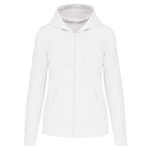 Kariban K4031 - Ladies' eco-friendly zip-through hoodie White