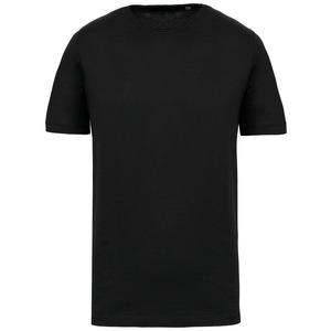 Kariban K398 - Men's short-sleeved organic t-shirt with raw edge neckline Black