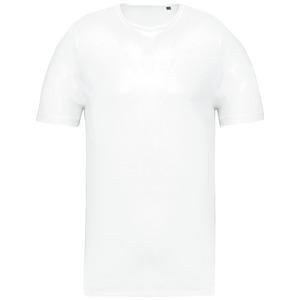 Kariban K398 - Men's short-sleeved organic t-shirt with raw edge neckline White