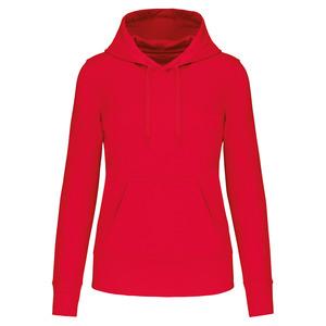 Kariban K4028 - Ladies' eco-friendly hooded sweatshirt Red
