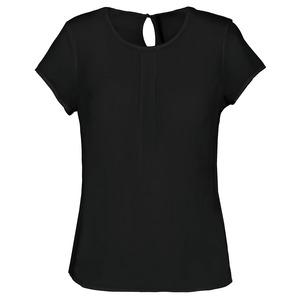 Kariban K5002 - Ladies' short-sleeved crepe blouse Black