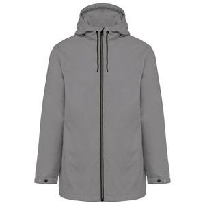 Kariban K6153 - Unisex hooded jacket with micro-polarfleece lining Silver