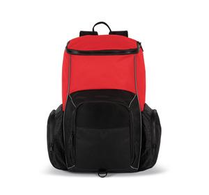 Kimood KI0176 - Recycled sports backpack with object holder Red / Black