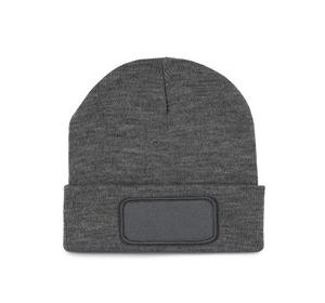 K-up KP890 - Recycled beanie with patch Grey Heather