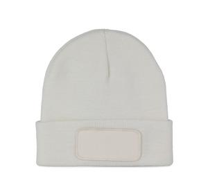 K-up KP891 - Recycled beanie with patch and Thinsulate lining White