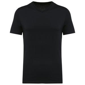 Kariban Premium PK304 - Men's V-neck short-sleeved Supima® t-shirt Black