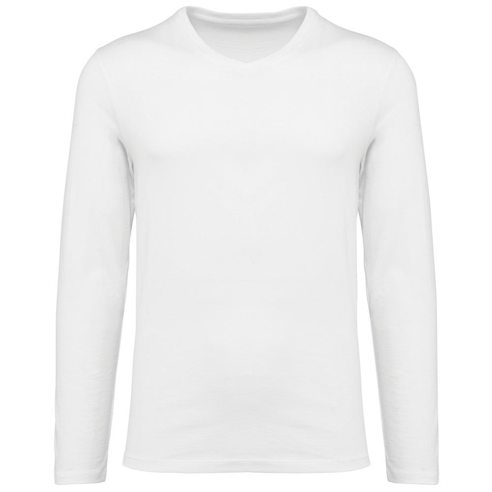 Kariban Premium PK306 - Men's V-neck long-sleeved Supima® t-shirt