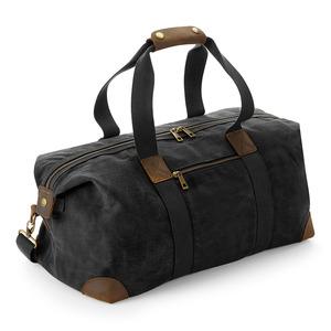 Quadra QD650 - Heritage waxed canvas hold-all bag Black