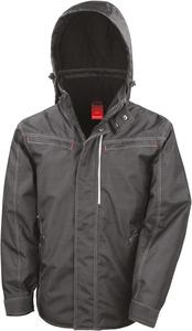 Result R326X - Denim texture rugged jacket Black