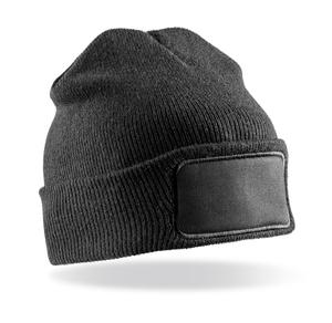 Result RC927X - Recycled double knit beanie Black