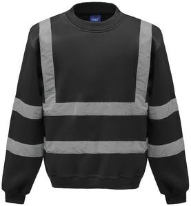 Yoko YHVJ510 - Hi-Vis crew neck Sweatshirt Black
