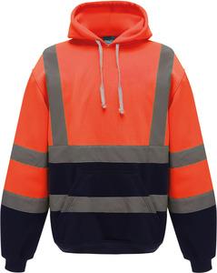 Yoko YHVK05 - Hi-Vis pullover hoodie Hi Vis Orange/Navy
