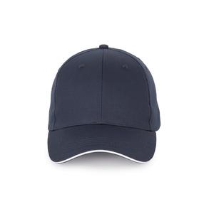 K-up KP191 - Cap with contrasting sandwich peak - 6 panels Navy / White