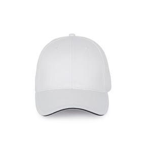 K-up KP191 - Cap with contrasting sandwich peak - 6 panels White / Navy