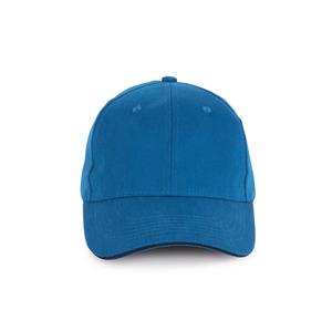 K-up KP198 - Cap in organic cotton with contrasting sandwich peak - 6 panels