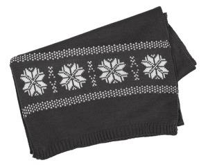 K-up KP541 - Christmas scarf knitted with fair isle pattern Steel Grey