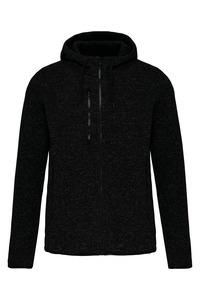 PROACT PA365 - Men's heather hooded jacket Dark Grey Melange