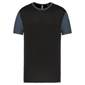 PROACT PA4023 - Adults' Bicolour short-sleeved t-shirt Black / Sporty Grey