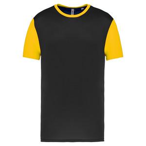 PROACT PA4023 - Adults' Bicolour short-sleeved t-shirt Black / Sporty Yellow