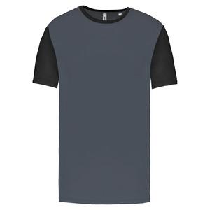 PROACT PA4023 - Adults' Bicolour short-sleeved t-shirt Sporty Grey / Black