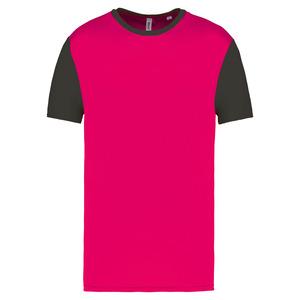 PROACT PA4023 - Adults' Bicolour short-sleeved t-shirt Sporty Pink / Dark Grey