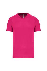 PROACT PA476 - Men's V-neck short-sleeved sports T-shirt Fuchsia