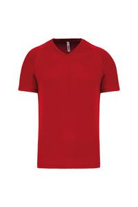 PROACT PA476 - Men's V-neck short-sleeved sports T-shirt Red