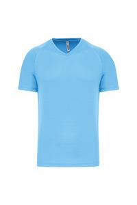 PROACT PA476 - Men's V-neck short-sleeved sports T-shirt Sky Blue