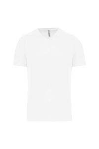 PROACT PA476 - Men's V-neck short-sleeved sports T-shirt White