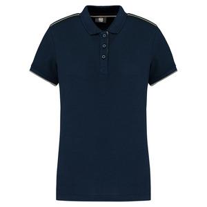WK. Designed To Work WK271 - Ladies' short-sleeved contrasting DayToDay polo shirt Navy / Silver