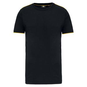WK. Designed To Work WK3020 - Men's short-sleeved DayToDay t-shirt Black / Yellow
