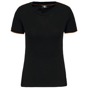 WK. Designed To Work WK3021 - Ladies' short-sleeved DayToDay t-shirt Black / Orange