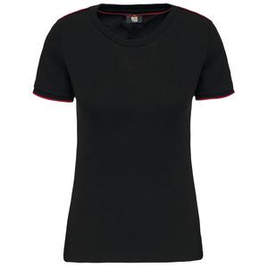 WK. Designed To Work WK3021 - Ladies' short-sleeved DayToDay t-shirt Black / Red