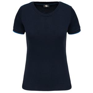 WK. Designed To Work WK3021 - Ladies' short-sleeved DayToDay t-shirt Navy / Light Royal Blue