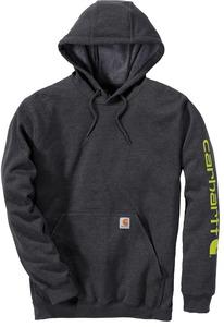 Carhartt CARK288 - MIDWEIGHT SIGNATURE SLEEVE LOGO HOODED SWEATSHIRT Carbon Heather