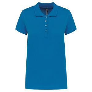 Kariban K255 - Ladies’ short-sleeved piqué polo shirt Tropical Blue
