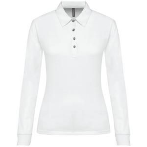 Kariban K265 - Ladies' long sleeve jersey polo shirt White