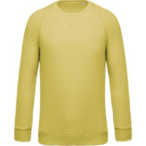 Kariban K480 - Men's organic cotton crew neck raglan sleeve sweatshirt Lemon Yellow