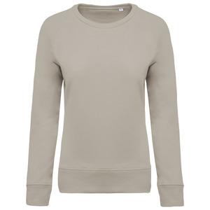 Kariban K481 - Ladies’ organic cotton crew neck raglan sleeve sweatshirt Clay