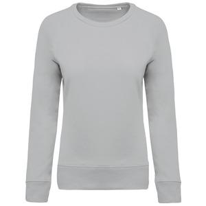 Kariban K481 - Ladies’ organic cotton crew neck raglan sleeve sweatshirt Snow Grey